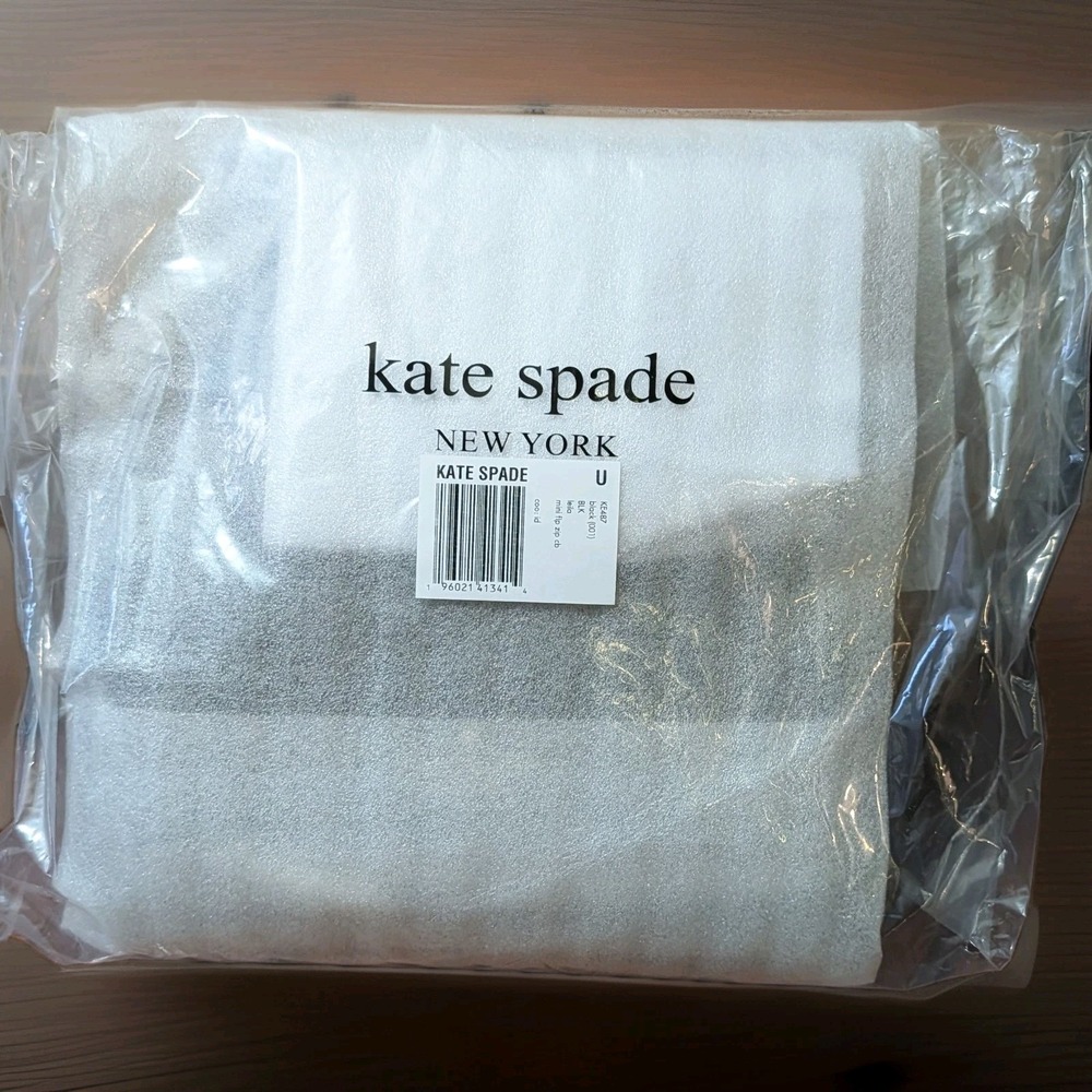 NWT Kate Spade Kenzie Metallic‎ Quartz Pink Crossbody Wallet Coquette Balletcore - Picture 5 of 8